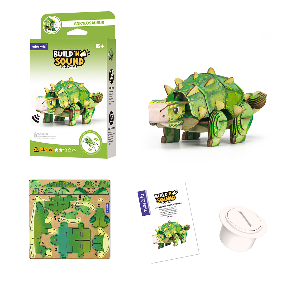 Ankylosaurus Build n Sound 3D Mini Puzzle additional image