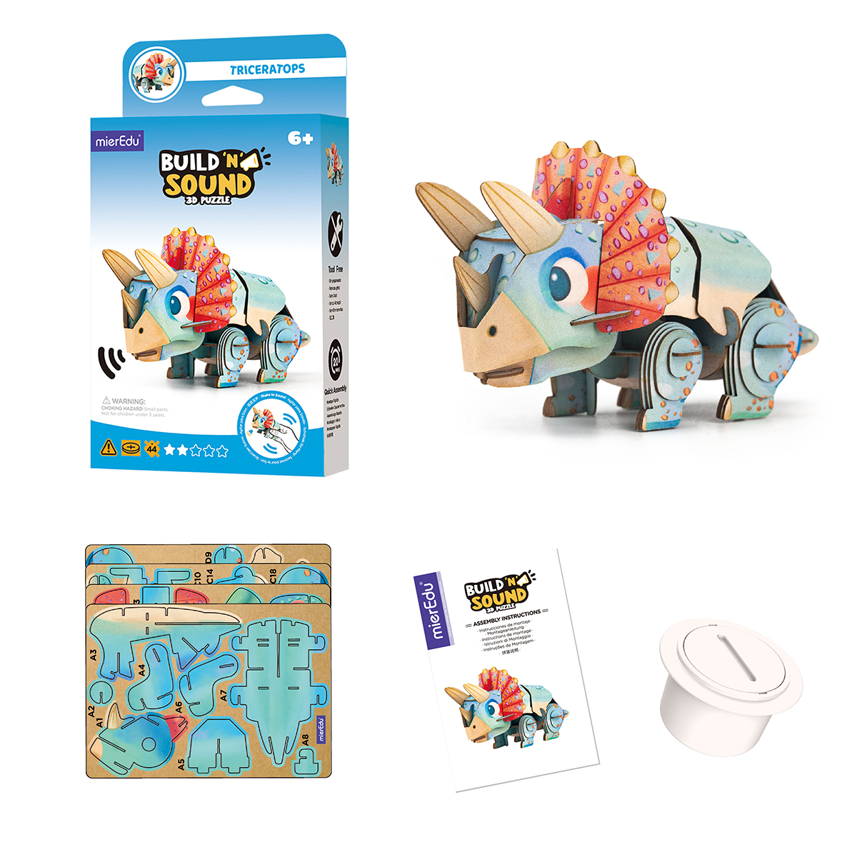 Triceratops Build n Sound 3D Mini Puzzle additional image